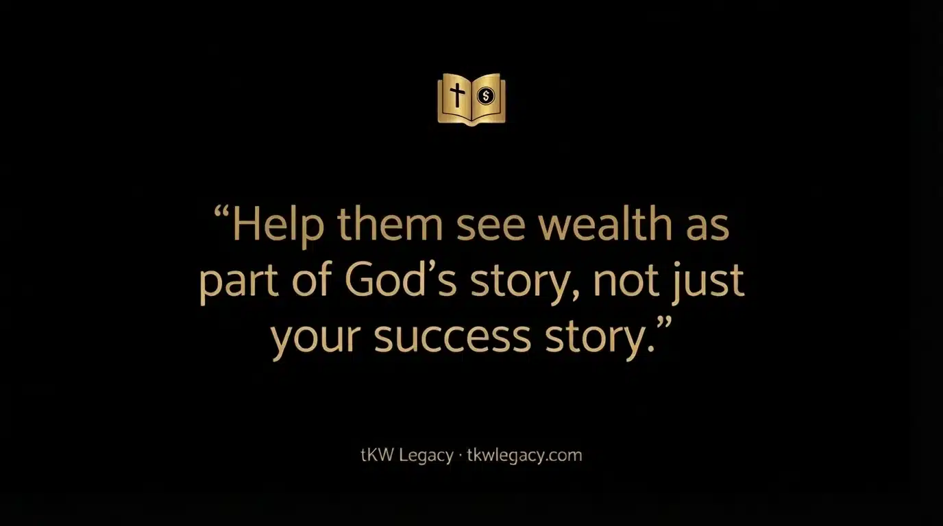 Help them see wealth as a part of God's story.