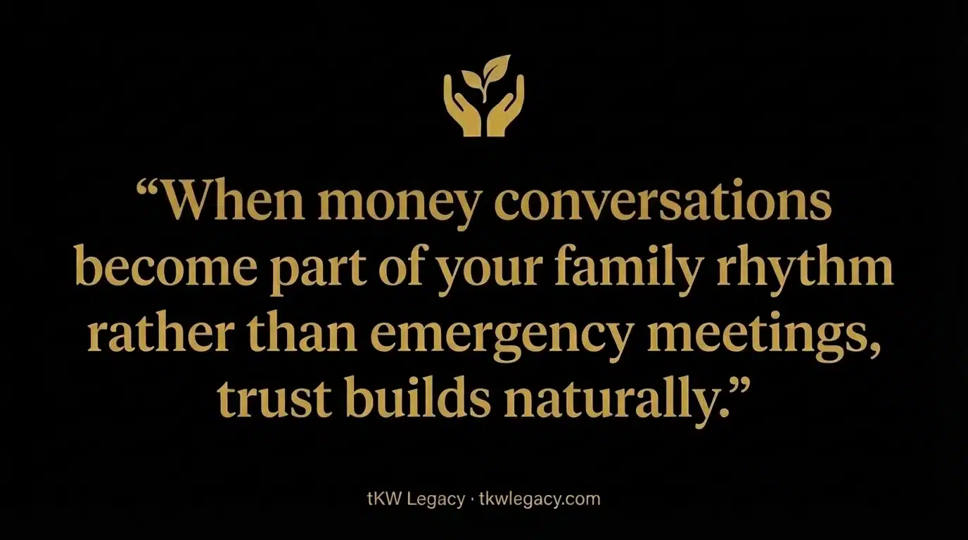 Money conversations become part of your family's rhythm
